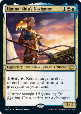 Hanna, Ship's Navigator~139~NM~(NEC) - Kamigawa Neon Dynasty Commander~MTG