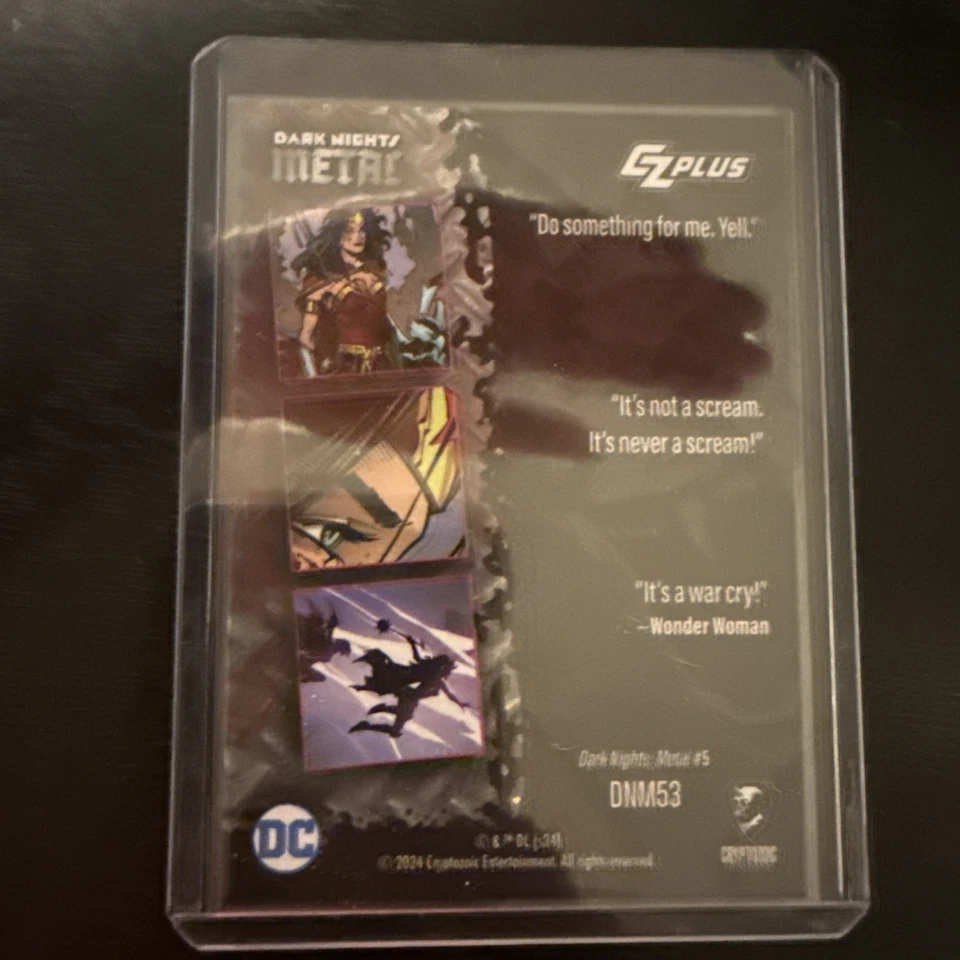 2024 Cryptozoic CZPlus Dark Nights Metal DNM53 Brilliance Red Deco Foil 12/69 - Image 3 of 3