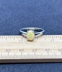 Sterling Silver & Opal Gemstone Ring- 3.3 Grams- Size 8- Vintage Estate Find