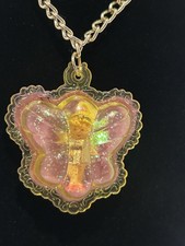 Vtg 1993 Bluebird Polly Pocket Butterfly Fairy Locket Necklace Complete w Doll