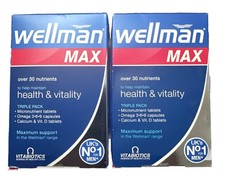 Image of 2 X Vitabiotics Wellman Max Tablets - 84 Count Free Postage