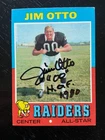 New ListingJim Otto "00" Autographed  1971 Topps Football Card #151 Oakland Raiders HOF