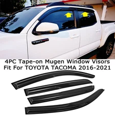 Fits TOYOTA TACOMA 2016-2023 Double Cab Rain Guard Window Visors Door Deflectors