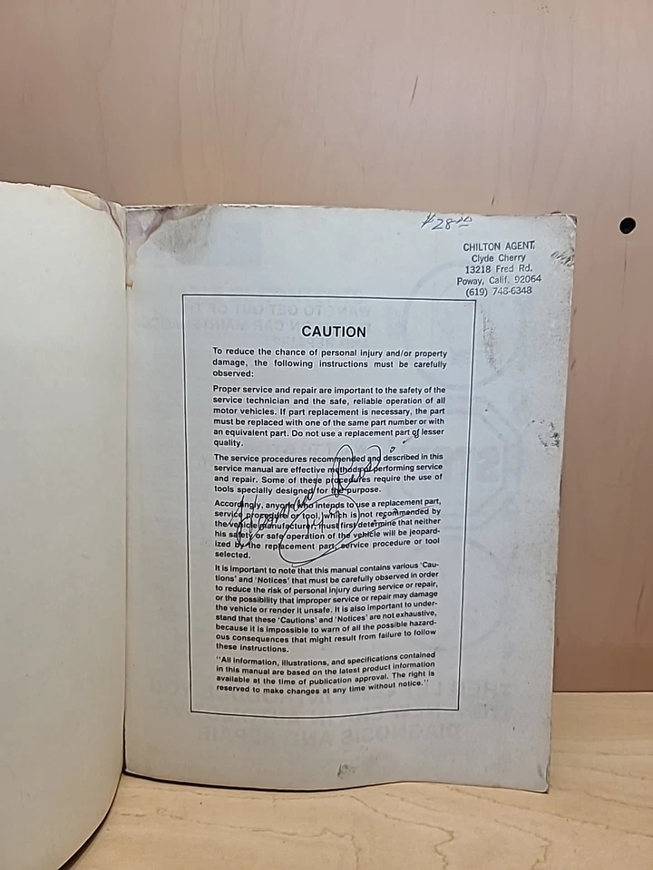 1970-1983 CHILTONS GM MANUAL DE DIAGNÓSTICO CHEVY OLDS CADILLAC BUICK ILUSTRACIÓN DE SERVICIO Foto 2 de 4