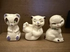 VTG Shawnee Mini Raccoon Panda Bear Figurine Hand Painted California Pottery 3”