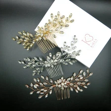 Wedding Style Crystal Hair Comb, Rhinestone Flower Rhinestone Crystal Hairpiece