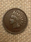 1907 Indian Head Cent: Very Fine (VF), Nice Dark Red Toning