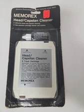 Vintage Memorex Head/Capstan Cleaner 8 Track Cartridge & Liquid Solution