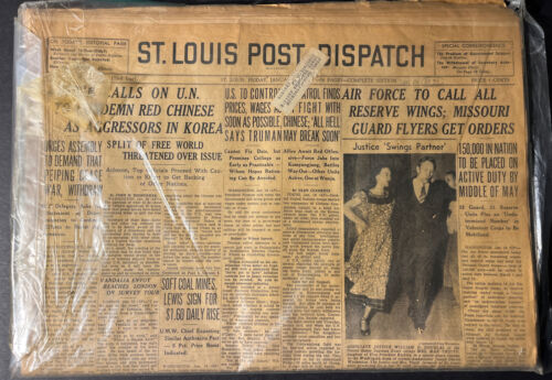 St. Louis Post Versand - 19. Januar 1951 - Vintage Zeitung, Staatslehrer - Bild 1 von 12