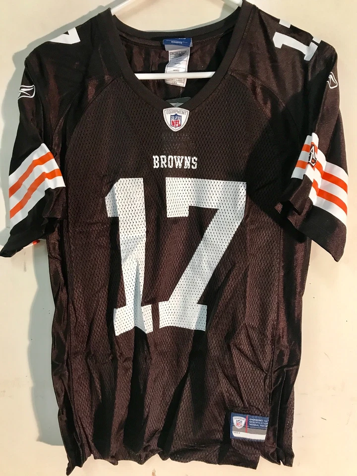 Camiseta Reebok Feminina NFL Cleveland Browns Jake Delhomme Marrom tamanho M - Imagem 2 de 2