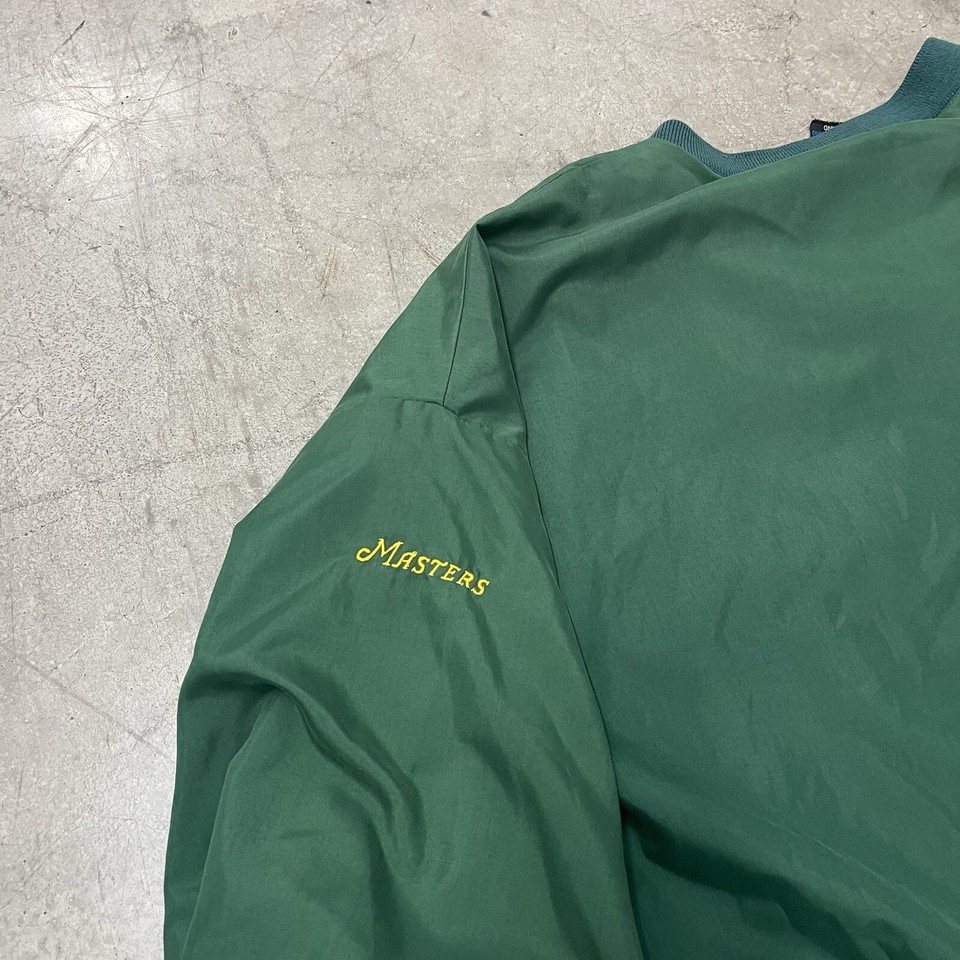 Masters Collection Windbreaker Jacket XL Golf Pullover Men’s Green Logo