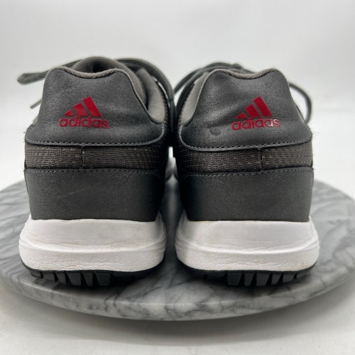 Adidas Mens 12 Golf Shoes Grey Tech Response 4.0 Cleats Lace Up Low Top Q44682 - Picture 5 of 13