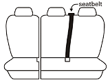 Velour Seat Covers Suits Kia Grand Carnival VQ EX 01/2006-2015 3 Rows Deploy Saf - Picture 4 of 17