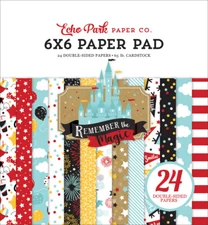 Echo Park Paper REMEMBER THE MAGIC Theme Park 6x6 Scrapbook Paper Cardstock Pad