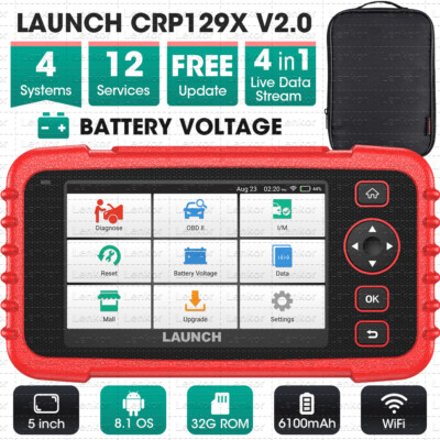 Launch CRP129X V2.0 OBD2 Car Scanner Engine ABS SRS SAS TPMS EPB Diagnostic Tool