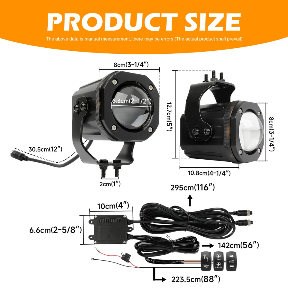 2x RGBW LED sin látigo láser luz antena control remoto para Can-Am Maverick X3 Max Foto 2 de 4