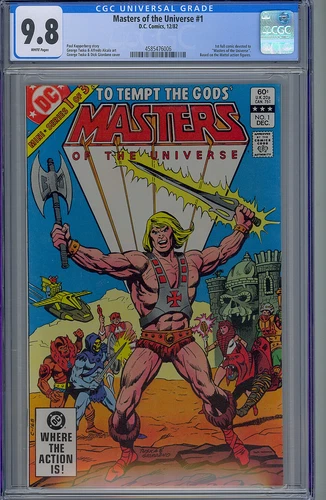 MASTERS OF THE UNIVERSE #1 CGC 9.8 WHITE PAGES 1ST SERIES DC 1982