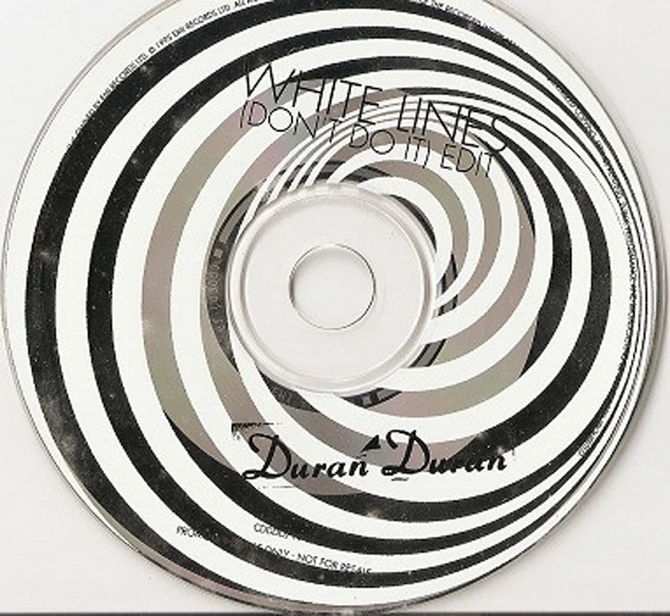DURAN DURAN CD White Lines UK DJ PROMO Rare UK not Export version + Pro STICKER - Image 3 of 4