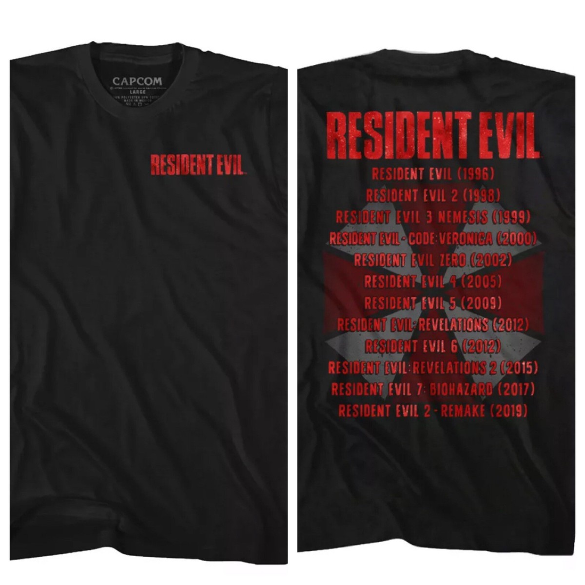 Capcom Resident Evil Tee XL バイオハザード Tシャツ Capcom Resident Evil Tee XL バイオハザード Tシャツ
