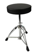 Zenison Drum Throne Seat Chrome Double Braced Height Adjustable Round Swivel