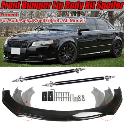 For Audi A4 A5 A8 B6 B7 Front Bumper Lip Part Accessorie Splitter Spoiler+Body