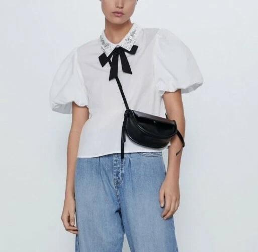 Camicia con shop fiocco zara