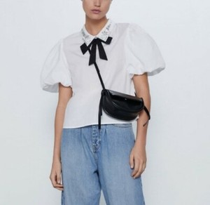 camicia con fiocco zara