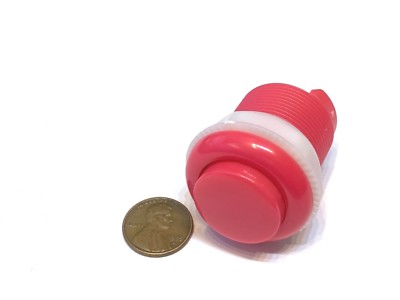 1 Piece Pink Arcade momentary PUSH BUTTON SWITCH DC N/O normally open on/off C16