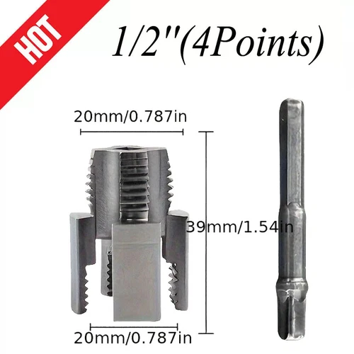 Integriertes Innen- & Außenrohrgewinde-Werkzeug, PVC Rohrgewindeschneider Kit USA - Bild 13 von 15