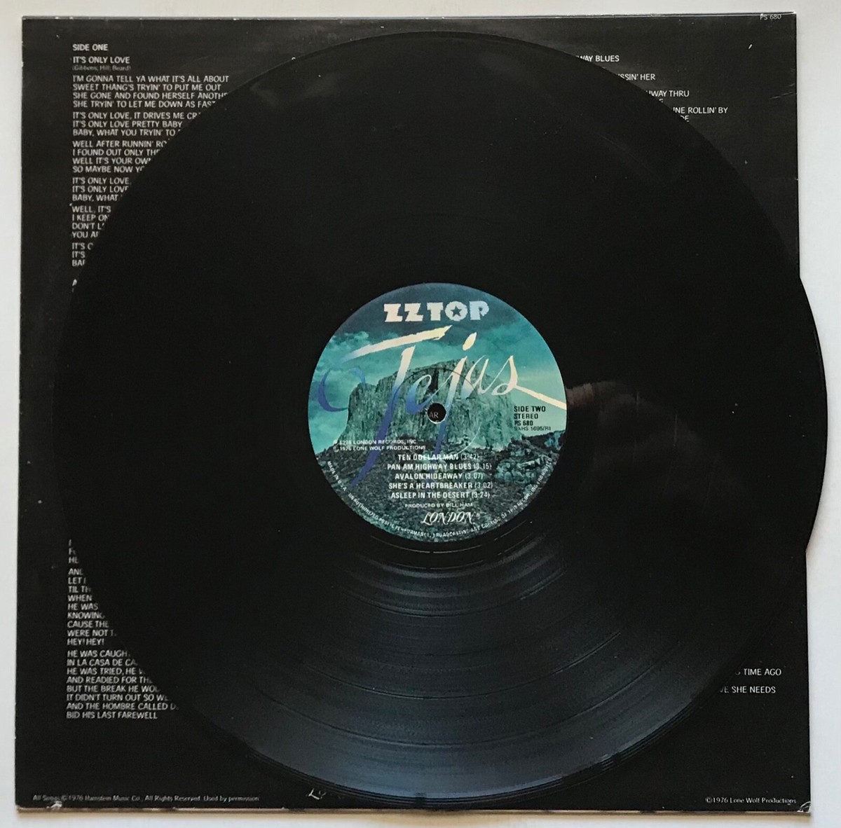 ZZ Top - Tejas - 1976 - Vinyl Record LP Tri-Fold Cover | eBay