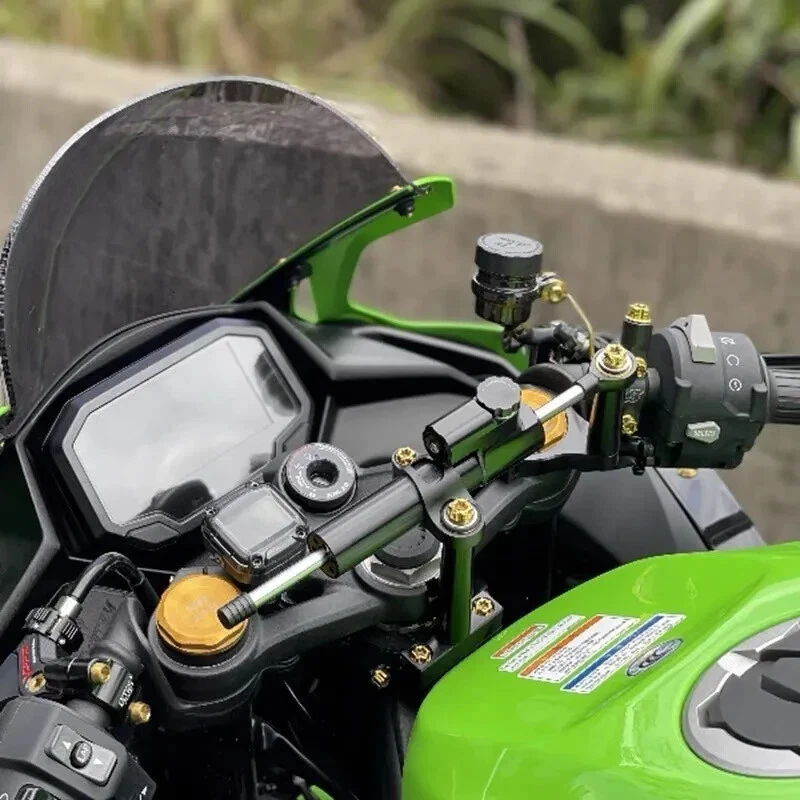 Kit de montaje de amortiguador de dirección estabilizador soporte para Kawasaki Ninja ZX6R 2005 2006 Foto 4 de 4