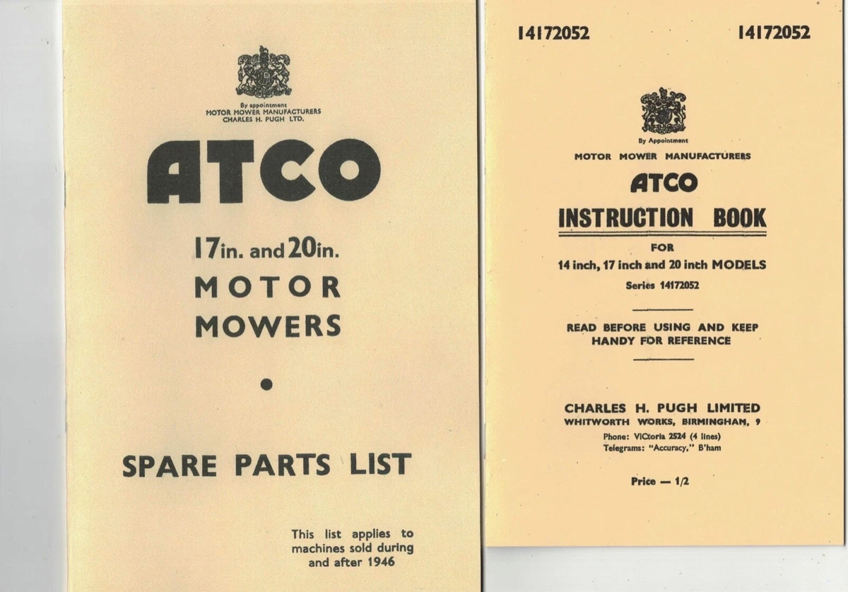 Atco mower manual deals