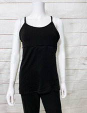 GapFit Womens Tank Top w/Sports Bra Size M Black Straps Sleeveless