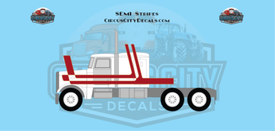 Gray with Red Pinstripe Semi Stripe Graphic 1:64 Scale | eBay