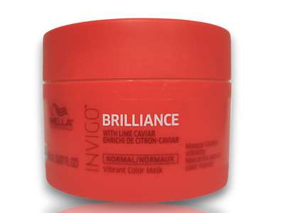 Wella Invigo Brilliance With Lime Caviar NORMAL Vibrant Color Mask 5.07 oz New