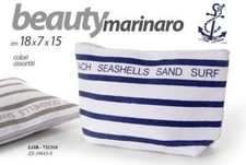 Beauty Case Pochette Borsello DONNA UOMO Trucchi Viaggio Pieghevole ZIP MARE