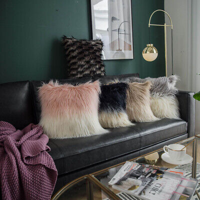 Soft Fur Plush Square Throw Pillow Cases Home Decor Sofa Waist Cushion Cover 1X 