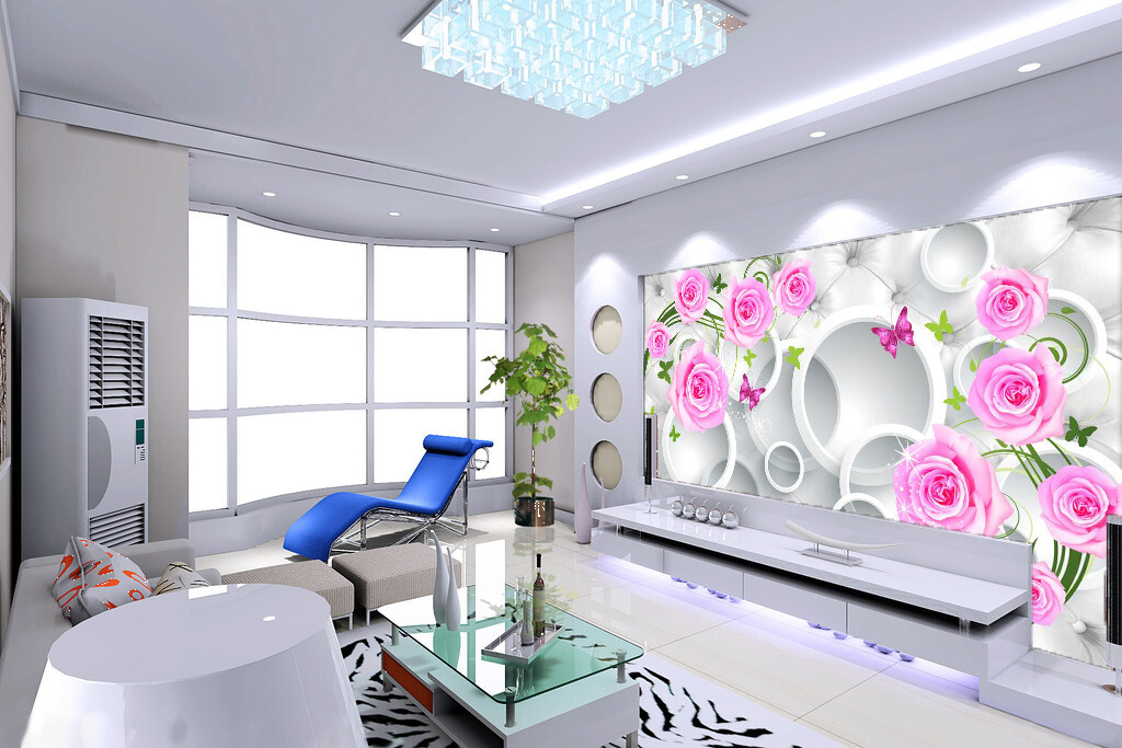 3D Pink Butterfly 2209NA Wallpaper Wall Mural Removable Self-adhesive Fay