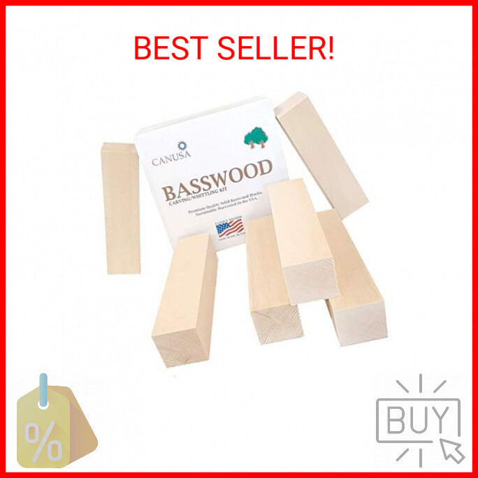 6 Medium Basswood Carving Blocks Measuring 1.5 X 1.5 X 6 Inches of Premium Carvi