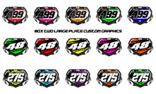 BOX TWO BMX NUMBER PLATE Large Custom printed Graphics Decals Stickers