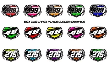 BOX TWO BMX NUMBER PLATE (Large) Custom printed Graphics Decals Stickers
