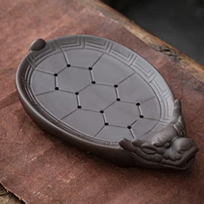 Creative Water Storage Tea Tray Turtle Statue Yixing Purple Clay Holder Plate