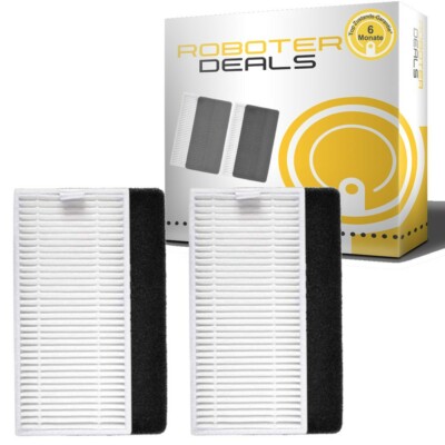 Feinstaub Filter, Ersatzfilter (2 Stück) für Ecovacs Deebot 600, 601 und 605