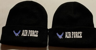 US Air Force Embroidered Stocking Cap Wings Made In the USA YOU GET 2