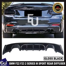 FÜR BMW 2ER F22 F23 M SPORT QUAD HECKDIFFUSOR MP STYLE 14-21 GLANZ SCHWARZ