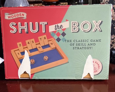 Shut The Box Game  The Classic Game of Skill and Strategy by Wooden 