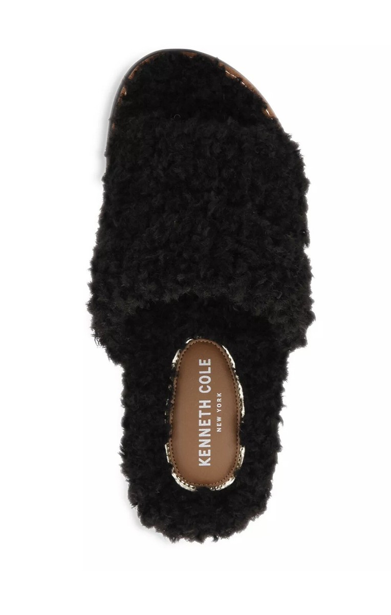 Kenneth Cole Women's Laney Cozy Flat Sandal - Two-Band Slide Sandal With Molded Footbed