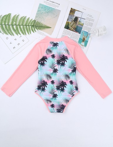 Girl Bikinis Swimsuits Fish Scales Printed Rash Guard Tops+Bottoms Bathing Suits - Picture 45 of 46