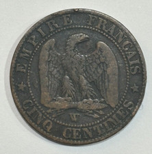 1854-W France 5 Centimes - Napoleon III Coin