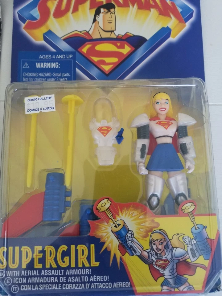 Винтажные фигурки СУПЕРГЁРЛ и БЭТГЁРЛ Kenner 1998 новые нераспакованные - Изображение 4 из 4